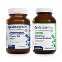 Metagenics Bundle - D3 5000 & UltraFlora Balance - 120 Softgels of D3 5000 for Immune Support, Bone Health & Heart Health - 120 קפסולות של UltraFlora Balance for Digestive Health