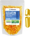 XPRS Nutra Size 1 קפסולות ריקות - 500 הרוזן ריק Gelatin קפסולות - Pills DIY כמוסות מילוי - Pure Bovine Pill Gel Caps for Do-It-Yourself Supplements (Gold)