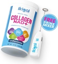 Ikigai Collagen עם NAD + (30 משרתים) - Non-GMO, Gluten-Free, Paleo, כשר - No Flavor, כולל משקאות חינם Mixer