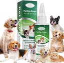 כלב AIQIUSHA טיפות 60ML עבור All Animal Eye Wash, Helps Relieve Pink Eye & Allergy סימפטומים, Eases Itching & Irritation, עם שמנים טבעיים טהור 100% טבעי, בטוח, Gentle ולא רעיל