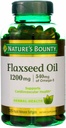 Nature's Bounty Flaxseed Oil 1200 מ"ג, 125 שחרור מהיר Softgels (Pack of 3)