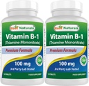 Best Naturals ויטמין B1 כמו Thiamine Mononitrate 100 מ"ג 120 טבליות (120 Count)
