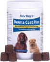 Revival Animal Health Doc Roy's Derma Coat Plus Skin & Coat תוספת לכלבים בינוניים / Large - 60 צ'יפס