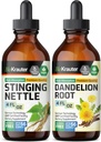 BIO KRAUTER Sting Nettle Tincture 4 Fl. Oz & Dandelion Tincture 4 Fl. Oz.