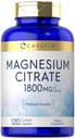 Carlyle Magnesium Citrate | 1,800mg | 120 Coated Caplets | Vegetarian, non-GMO ו- Gluten Free Supplement
