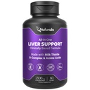 Naturalis Silymarin Milk Thistle 1300 מ"ג משופר עם B Complex & Amino Acids | 13-in-1 Liver ניקויse, Detox & תיקון | 60 Liver Essential Softgels