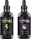 ויטמין B6 ויטמין B1 Bundle - 2 oz כל - טיפות נוזליות