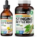 BIO KRAUTER חתולים Claw Tincture 4 Fl. Oz. & Sting Nettle 250 קפסולות