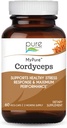 ESSENCE LABS MyPure Cordyceps - תוסף אורגני Mushroom - 100% Real Mushroom Extract - Best for Immune Support, Stress, Build Energy for Adults Men and Women (60 קפסולות)