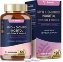 Totaria Inositol Supplement - 3075mg Myo-Inositol & D-Chiro Inositol Capules Plus Vitamin D3, Folate, Ideal 40:1 Ratio - Hormonal Balance for Women & Ovarian* Support | Vegan, Non GMO - 120 Caps