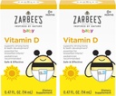 ויטמין D טיפות לתינוקות, 400IU (10mcg) Baby & Toddler נוזל תוספת, תינוק & Up, Dropper Syringe Included, Pack of 2 0.47 Fl Oz Bottles