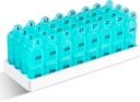 Daviky Monthly Pill מארגנת 2 פעמים ביום, 30 יום Pill Box AM PM עם Container נפרד, 1 חודש תרופה מקרה פעמיים ביום כדי להחזיק ויטמינים, תוספים ותרופות (Cyan)