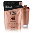 Keto Collagen Shake (Chocolate) - עם שמן קוקוס, Prebiotics, Grass פד hydrolyzed Collagen Peptides type I & III, Low Carb, Gluten Free,1.78lbs.