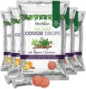 HerBION Naturals Ivy Leaf Cough Drops with Thyme & Licorice, Honey Lemon Flavor, Soothes Cough, עבור מבוגרים וילדים מעל 6 שנים, 125 ספור, חבילת 5 5