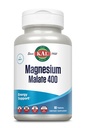 KAL Magnesium Malate 400mg, Chelated Magnesium תוספת עם Malic Acid, אנרגיה בריאה ותפקוד שרירים תמיכה, שיפור Absorption, טבעוני, non-GMO, 45 משרתים, 90 Veg Tabs