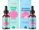 JoySpring Daily Multivitamin with Burdock Root & Elderberry Bundle | ילדים ויטמינים שמקורם באופן טבעי, non-GMO, Non-Alco Catholic Liquid Formula, Immunity Health Support