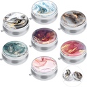 7PCS Round Pill Box Case, ULENDIS 3 השוואתי Portable Sweet Travel Pill Case Medicine Tablet הויטמין Holder מארגנת, מחסנית עיצוב דקורטיבית המכילה עבור Purse Pocket Travel Gift
