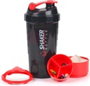 חלבון Shakerבק,16 oz Shake Cup עבור אבקת חלבון עם אחסון, ספורט מים בקבוק, לא Slip 3 שכבה Twist Off 3oz גביעים עם Pill Tray Leak Proof Shake בקבוקים עבור חלבונים ערבוב