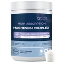 NATURE TARGET Magnesium אבקת תוספת עם Glycinate, Citrate, Malate, Magnesium Complex with L-theanine & B6 עבור שריר, לב ומוח, טבעוני, 10.58 oz (100 משרתים), לימון כתום פלאמור