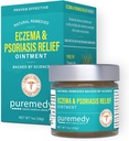 Puremedy Eczema & Psoriasis הקלה Ointment All Natural Salve Soothes and Relives סימפטומים של יבש Itchy Flakyy או Weepy Skin - 1 oz Jar