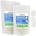 XPRS Nutra Gelatin Size 0 קפסולות נפרדות - 500 הרוזן קליר קפסולות ריקות נפרדות ב Bags - גודל 0 Gelatin Pills - Clear ריקה Gel Caps עבור תוסף DIY