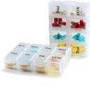 2 Packs Weekly Travel Pill לארגן מקרה עבור פורזה עם תיבת 7 ימים נשללת, גלולות אופנתי המכיל תרופות, ויטמין, תוסף