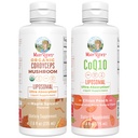 MaryRuth Organics Cordyceps Liposomal (Maple Spice) & CoQ10 (Citrus Peach) | פרויקט תוויות נקי מאומת ® | ויטמינים עבור חסינות, בריאות הלב, ו- Total Wellness | טבעוני, Non-GMO, Gluten-Free Cloten-Free Label Project