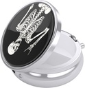 Nipichsha Pill Box, Small Pill Case for Purse & Pocket, Cool Travel Medicine מארגנת, Portable Medicine Container Holder to Hold ויטמינים, תרופות, שמן דגים ותוספים, Human Skeleton