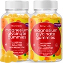 BionerLab Magnesium Glycinate Chewable Gummies (600 מ"ג) עבור ילדים ומבוגרים נשים גברים - תרכובת טבעונית עם Calcium Potassium ויטמין D6 L-theanine - סוכר וגלוט חינם - כתום פלאפור