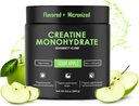 Creatine Monohydrate - 5g Creatine Monohydrate אבקת - Advanced Creatine עבור נשים וגברים - Bulk תוספי Creatine - פירות טעימים Punch Flavor - 10oz (40 משרתים, Sour Apple)