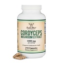 Cordyceps קפסולות (Cordyceps Sinensis Mushroom Extract) 210 Count, 3.5 חודשים אספקה, 1,000MG (7% Polysaccharides with Alpha and Beta Glucans) הכוללת ו-Ata Glucans תמיכה על ידי Double Wood