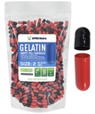 XPRS Nutra Size 2 קפסולות ריקות - 1000 הרוזן ריק Gelatin קפסולות - Pills DIY כמוסות מילוי - Pure Bovine Pill Gel Caps for Do-It-Yourself Supplements (שחור / אדום)