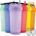גביע הדליקה ProFlow Shaker בקבוקי 6-Pack (28oz) | כוסות חלבון Shaker עם Whisk Ball, Leak-Proof Lid, Hidden Handle | BPA-Free התעמלות Mixer עבור אבקת חלבונים, ערבוב תוספים, צבעי פסטל, צבעי פסטל
