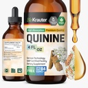 BIO KRAUTER Quinine for Leg Cramps Tincture - C אינץ'ona Bark Extract - Vegan Quinine נוזל - אלכוהול & סוכר חינם לחלץ 4 Fl.Oz.