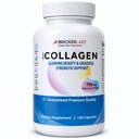 Bricker Labs Collagen for Men & Women - Type I, III hydrolized Collagen תוסף 750 מ"ג, 1 coagen קפסולה יומית - 120 משרתות