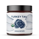 טורקיה האורגנית Tail Mushroom אבקת, Single Estate, non-GMO - Gut, Energy, Brain, & Immune Support - טבעוני Mushroom תוסף ג'ר ג'ר ג'ר זכוכית