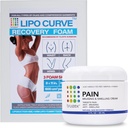 Arnica מונטנה Bruising & Swelling Cream & LipoCurve Foam Post Surgery Pads Bundle, עבור Liposuction Post Surgery Recovery & Lymphatic Drainage