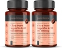 Ultra Pure Krill Oil 500mg x 240 Capsules (2 Bottles) - Sourced in The Unpolluted Waters of Antarctic Providing a Rich Supply of Astaxanthin, Omega 3, and Vitamin D