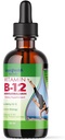 LIQUIDHEALTH ויטמין B12 Methyhydrobalamin נוזל טיפות עם hydroxocobalamin sublingual hydroxocobalamin - Boost Energy, Support Immune System, שיפור זיכרון וריכוז - מיוצר בארה"ב, טבעוני, non-GMO (2 oz)