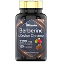 ברברין עם Ceylon Cinnamon: 2200 מ"ג Per קפסולה - 180 קפסולות | תוספת טבעית של Cardiovasular & Circulatory System Health* | 6 חודשים אספקה | Made in the USA!