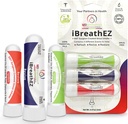 iBreathEZ Nasal Sinus Inhaler Kit פורמולה על ידי מנתחים עם שמנים חיוניים לאנרגיה, מתח, ירידה & קר או אלרגיה הקלה (3 Pack)