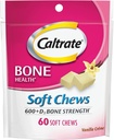 Caltrate Calcium & ויטמין D Soft Chews Vanilla Creme 60 כל אחד (Pack of 2)