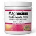Natural Factors Magnesium Bisglycinate אבקת - Whole-Body Health Support - Natural Magnesium Supplement תומך בחוזק העצם ובריאות - 5.1 oz (50 משרתים)