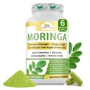 אורגני Veda Moringa Leaf אבקת קפסולות, 1000 מ"ג, 360 Count - True Green Native Organic Moringa Oleifera, Premium Strengthent Dense 100% Pure Leaves - אנרגיה, Sleep & Immunity Support - טבעוני