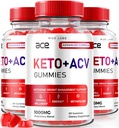 מעבדים - Ace Keto ACV Gummies, Advanced Weight Loss 1000 מ"ג, Apple Cider Vinegar תוסף (180 חניכיים)