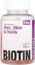שיער T.RQ, Skin & Nails Gummy Dietary תוסף, Natural Strawberry, 60 Count