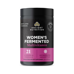 תזונה עתיקה Multivitamin for Women, Women's Fermented Multivitamin עם ויטמין C, D, K, Zinc & Magnesium, Immune Support, טבעוני 60 Ct
