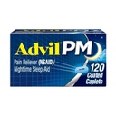 עו"ד כאב ראש Reliever ו- Nighttime Sleep Aid, Pain Medicine with Ibuprofen for Pain Relief and Diphenhydramine Citrate for A Sleep Aid - 120 קפסולות