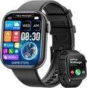 Hwagol Smart Watch (Answer/Make Call) 1.85 אינץ' Tracker, DIY Dials / Pedometer/Calories/Multiple Sport Modes/Voice, Smart Watches for Men Android iOS Phones