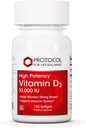 ProTOCOL for Life BALANCE ויטמין D3 10,000 IU - Immune Support Health Bones and Dental - 120 Softgels
